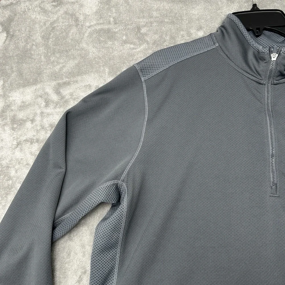Nike Pullover Men's XL Gray Dri-FIT 1/4 Zip Mock Neck Athletic Performance